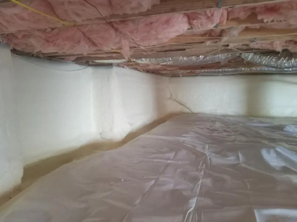 Crawl space encapsulation with closed-cell spray foam for Spray Foam Roofing in Birmingham